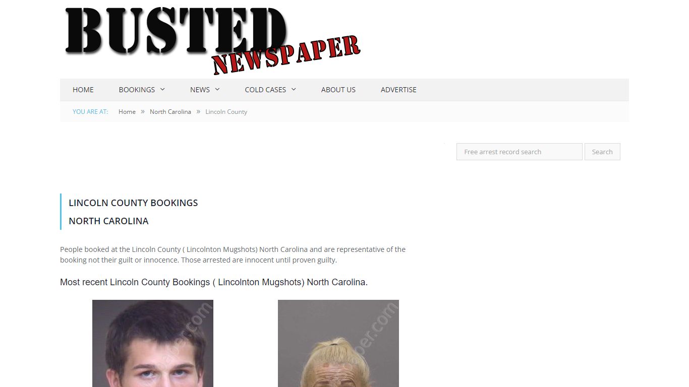 Lincoln County, NC ( Lincolnton NC ) Mugshots - BUSTEDNEWSPAPER.COM
